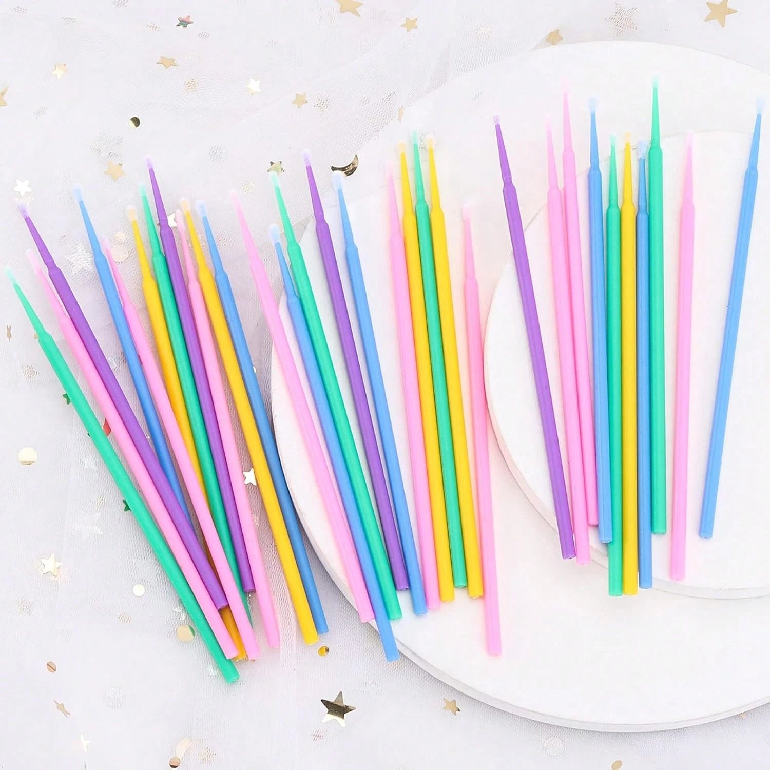 500 Pcs Micro Applicator Brush, Micro Swabs, Disposable Eye Lashes Mascara Wands For Eyelash Extension