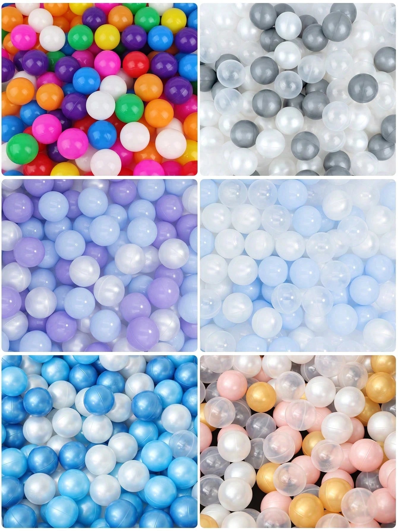 50pcs Ball Pit Balls, Soft And Crush Proof Plastic Toy Balls For Ball Pit,Swimming Pool, Play Tents, Game Tunnels,For Toddlers, Party Decoration Gifts
