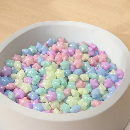 50pcs Cute Star Shape Ball Pit Balls, Ocean Balls For Ball Pool, Kids Indoor Outdoor Family Toys,Baby Grabbed Ball,Crush-Proof Colorful Ocean Balls For Baby Or Toddler Ball Pit,Kids Pool Water Toys, P