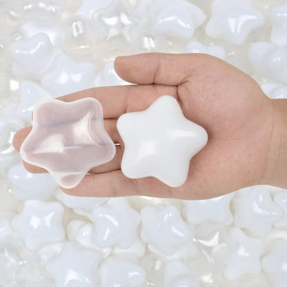 50pcs Cute Star Shape Ball Pit Balls, Ocean Balls For Ball Pool, Kids Indoor Outdoor Family Toys,Baby Grabbed Ball,Crush-Proof Colorful Ocean Balls For Baby Or Toddler Ball Pit,Kids Pool Water Toys, P