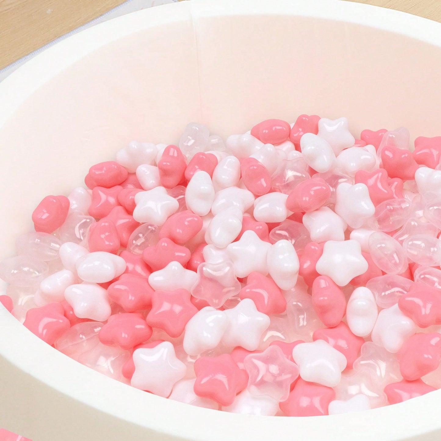 50pcs Cute Star Shape Ball Pit Balls, Ocean Balls For Ball Pool, Kids Indoor Outdoor Family Toys,Baby Grabbed Ball,Crush-Proof Colorful Ocean Balls For Baby Or Toddler Ball Pit,Kids Pool Water Toys, P