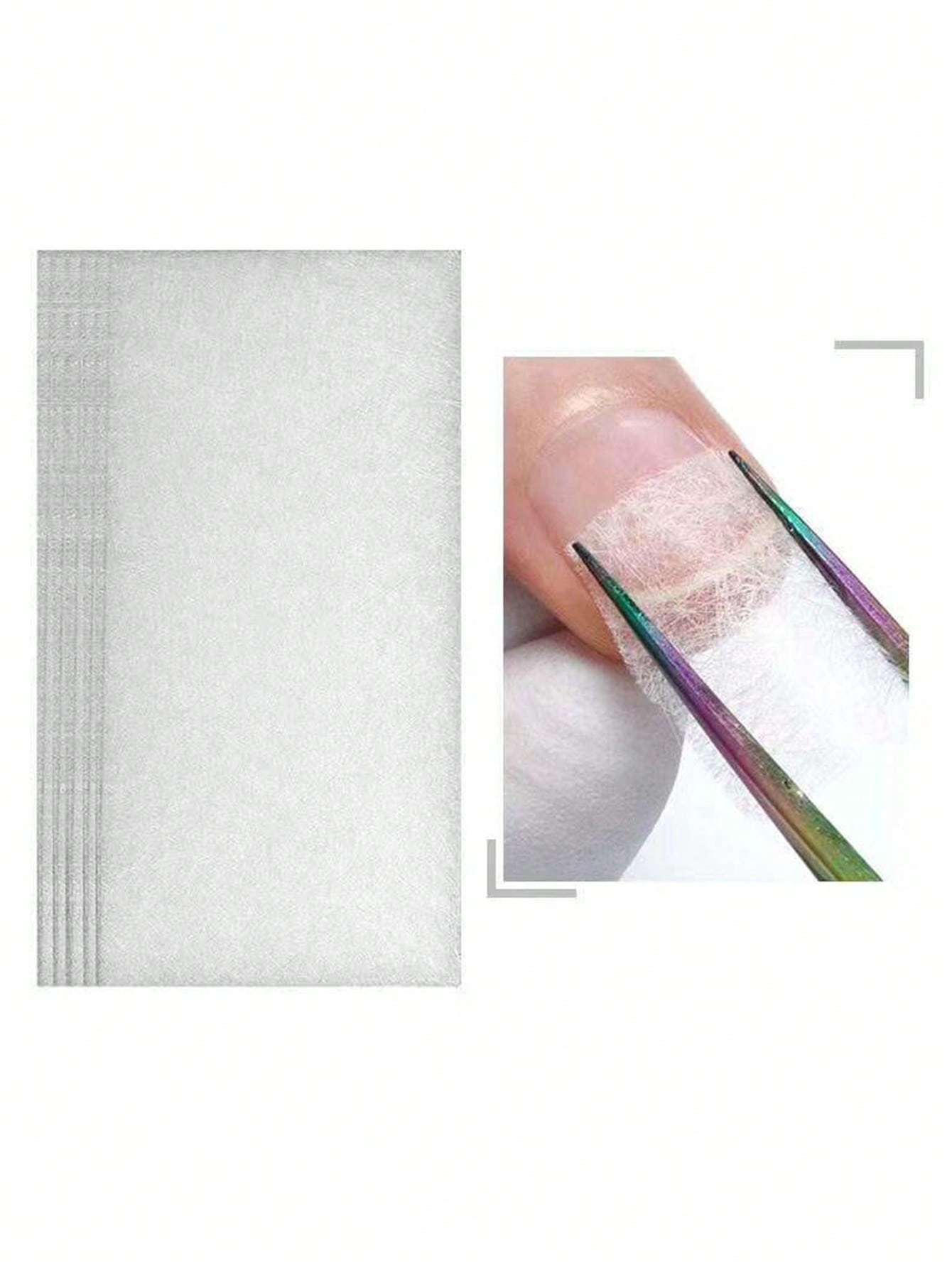 50Pcs Fiberglass Silk Nail Repair Stickers, Nail Reinforcement & Extension Wraps, Suitable For Home And Nail Salon, Strong Nail Protection Tools