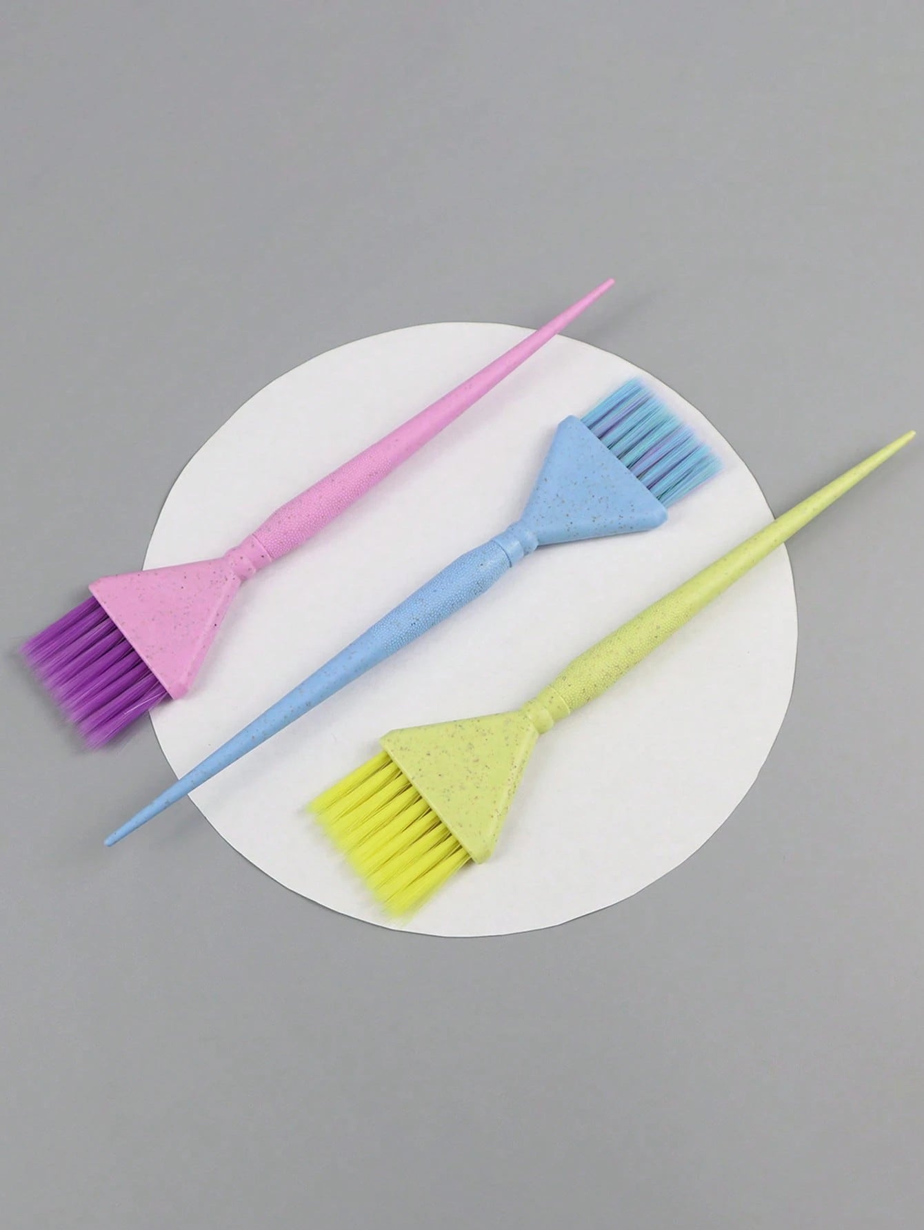 5pcs/1pc Colorful Wheat Straw Hair Dye Brush, Salon Perming & Coloring & Hair Treatment Brush, High-End Hair Salon Hair Dye Comb, Medium Size Hair Coloring Brush