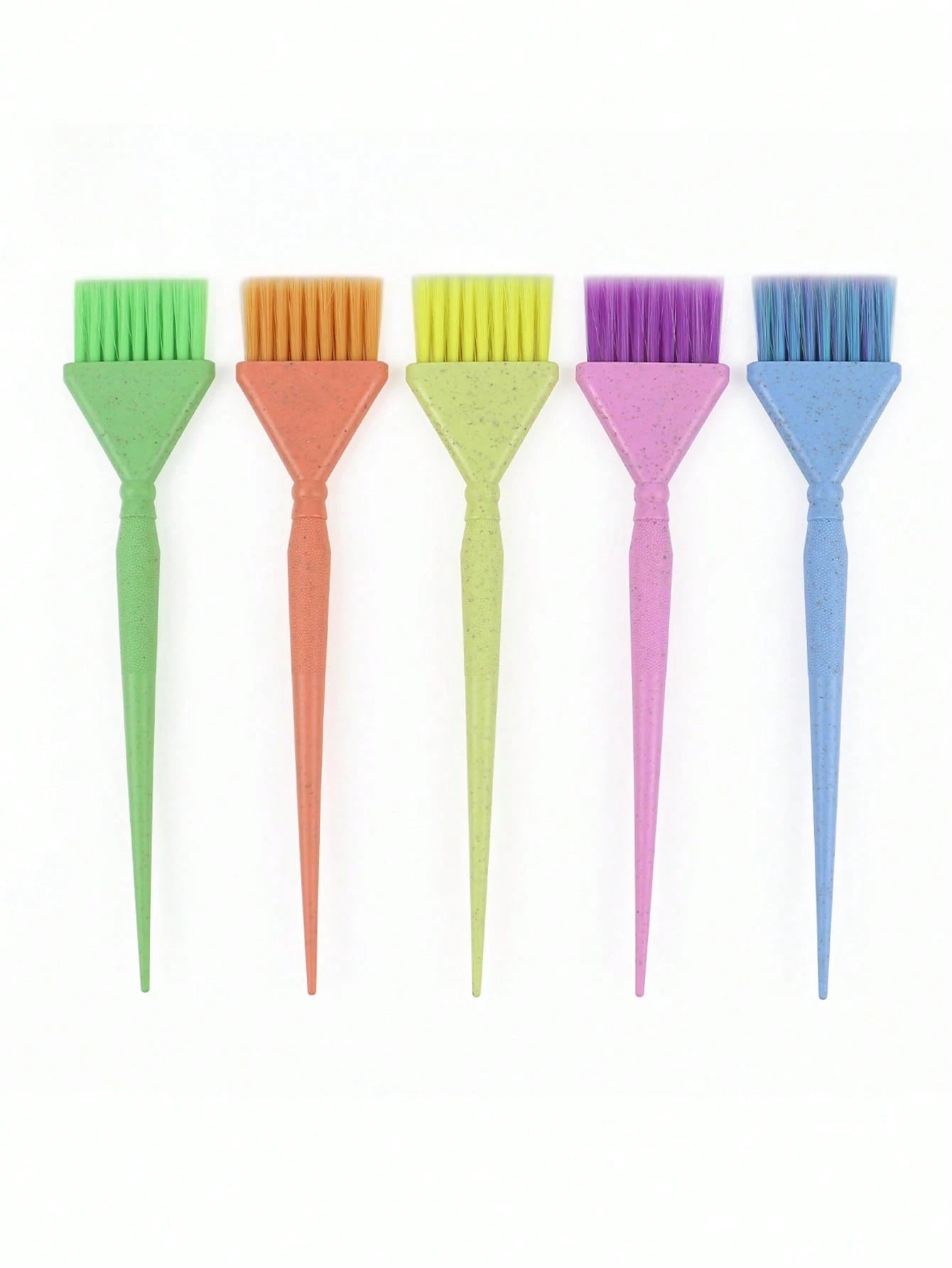 5pcs/1pc Colorful Wheat Straw Hair Dye Brush, Salon Perming & Coloring & Hair Treatment Brush, High-End Hair Salon Hair Dye Comb, Medium Size Hair Coloring Brush