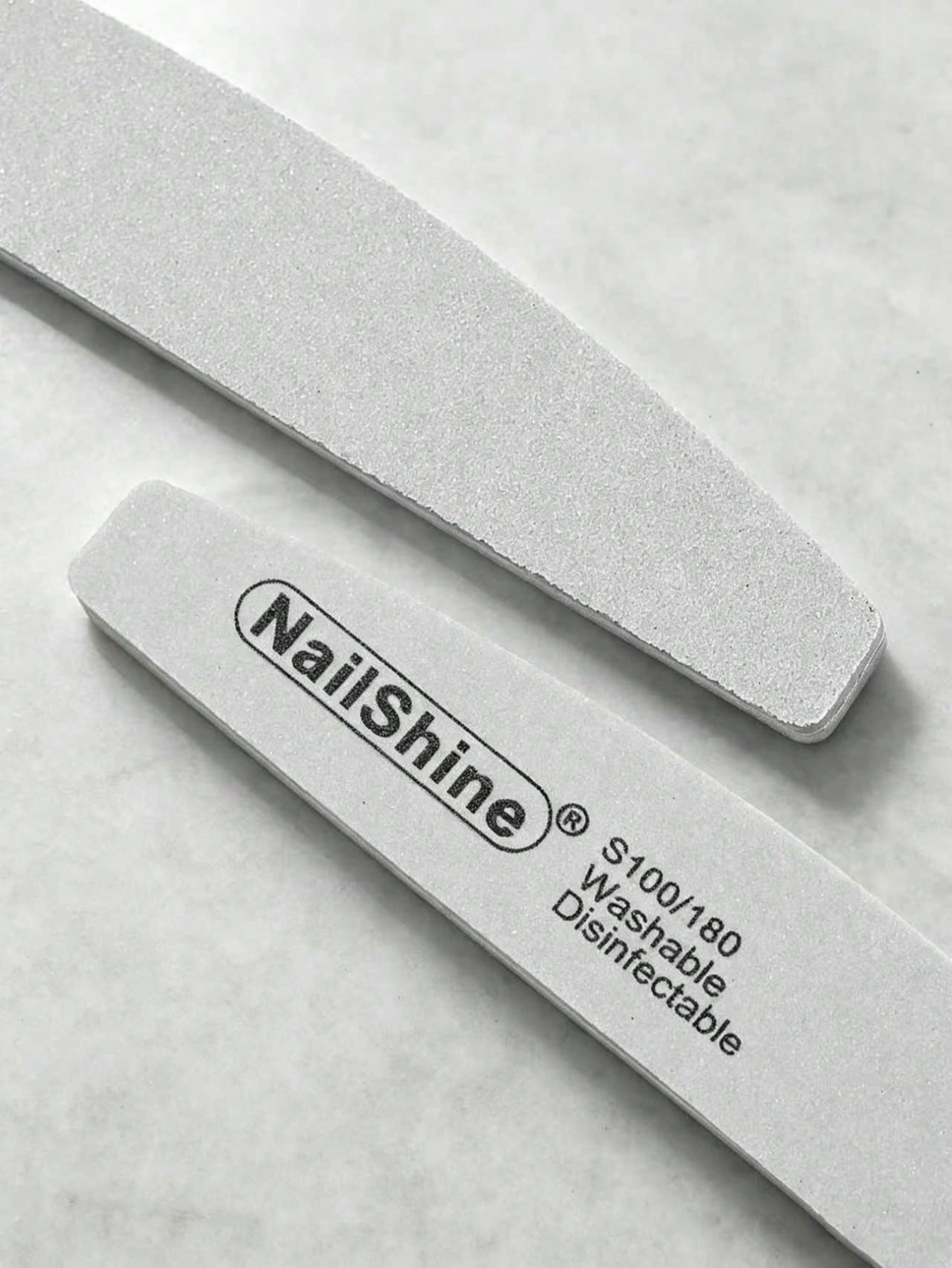 5pcs Crescent-Shaped Shape Washable & Disinfectable Professional Sponge Nail File 100/180