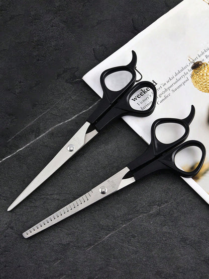 5pcs Professional Hair Styling Tool Set- Includes Hair Cutting Scissors, Comb, And Thinning Shears For Perfect Haircuts And Thinning, Slick Back Brush, Hair Dryer, Hair, Barber, Hair Tools, Hair Prod