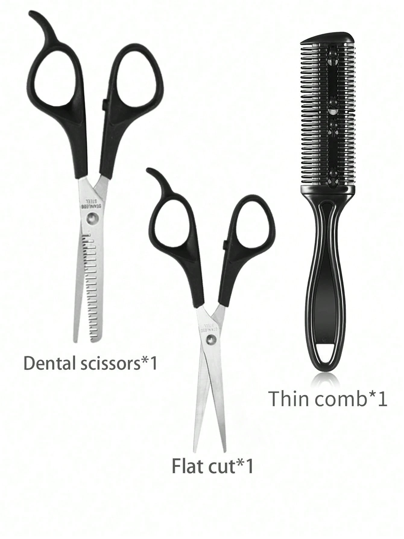 5pcs Professional Hair Styling Tool Set- Includes Hair Cutting Scissors, Comb, And Thinning Shears For Perfect Haircuts And Thinning, Slick Back Brush, Hair Dryer, Hair, Barber, Hair Tools, Hair Prod