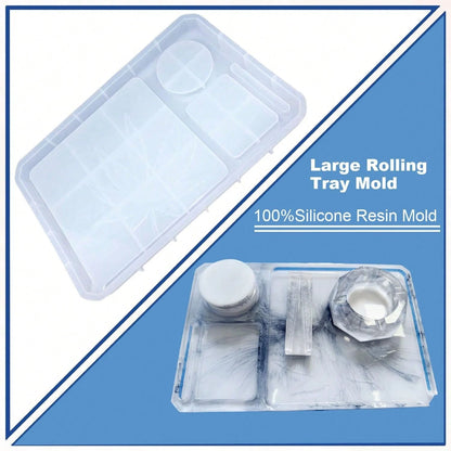 5ps Epoxy Resin Set, Large Rolling Tray And Grind And Storage Resin Casting, Epoxy Kit