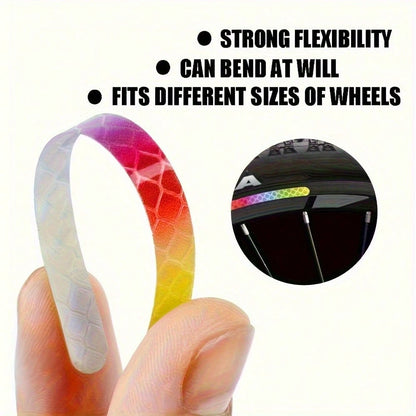 60pcs Glow-In-The-Dark Bicycle Spoke Beads And Valve Stem Caps Set, Includes Reflective Rim Stickers, Suitable For Bicycle Motorcycle Night Riding Wheel Decoration