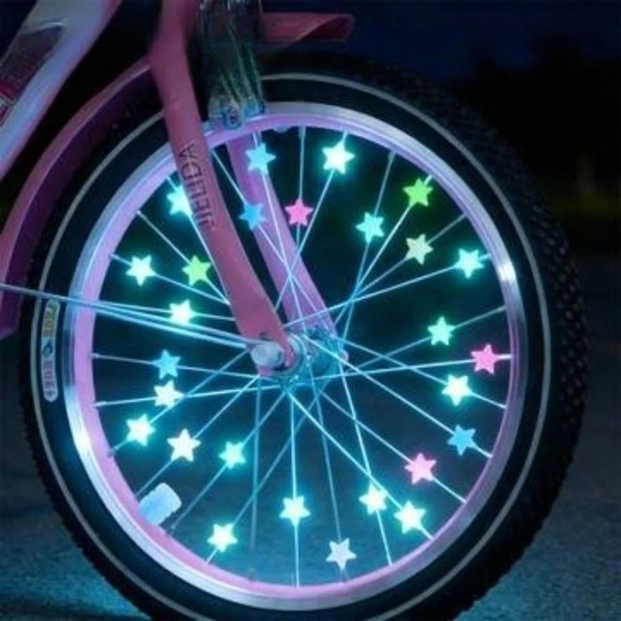 60pcs Glow-In-The-Dark Bicycle Spoke Beads And Valve Stem Caps Set, Includes Reflective Rim Stickers, Suitable For Bicycle Motorcycle Night Riding Wheel Decoration