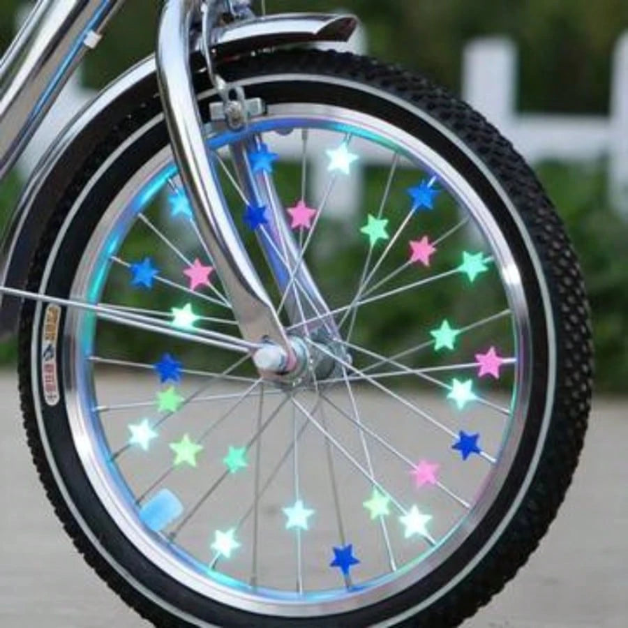 60pcs Glow-In-The-Dark Bicycle Spoke Beads And Valve Stem Caps Set, Includes Reflective Rim Stickers, Suitable For Bicycle Motorcycle Night Riding Wheel Decoration