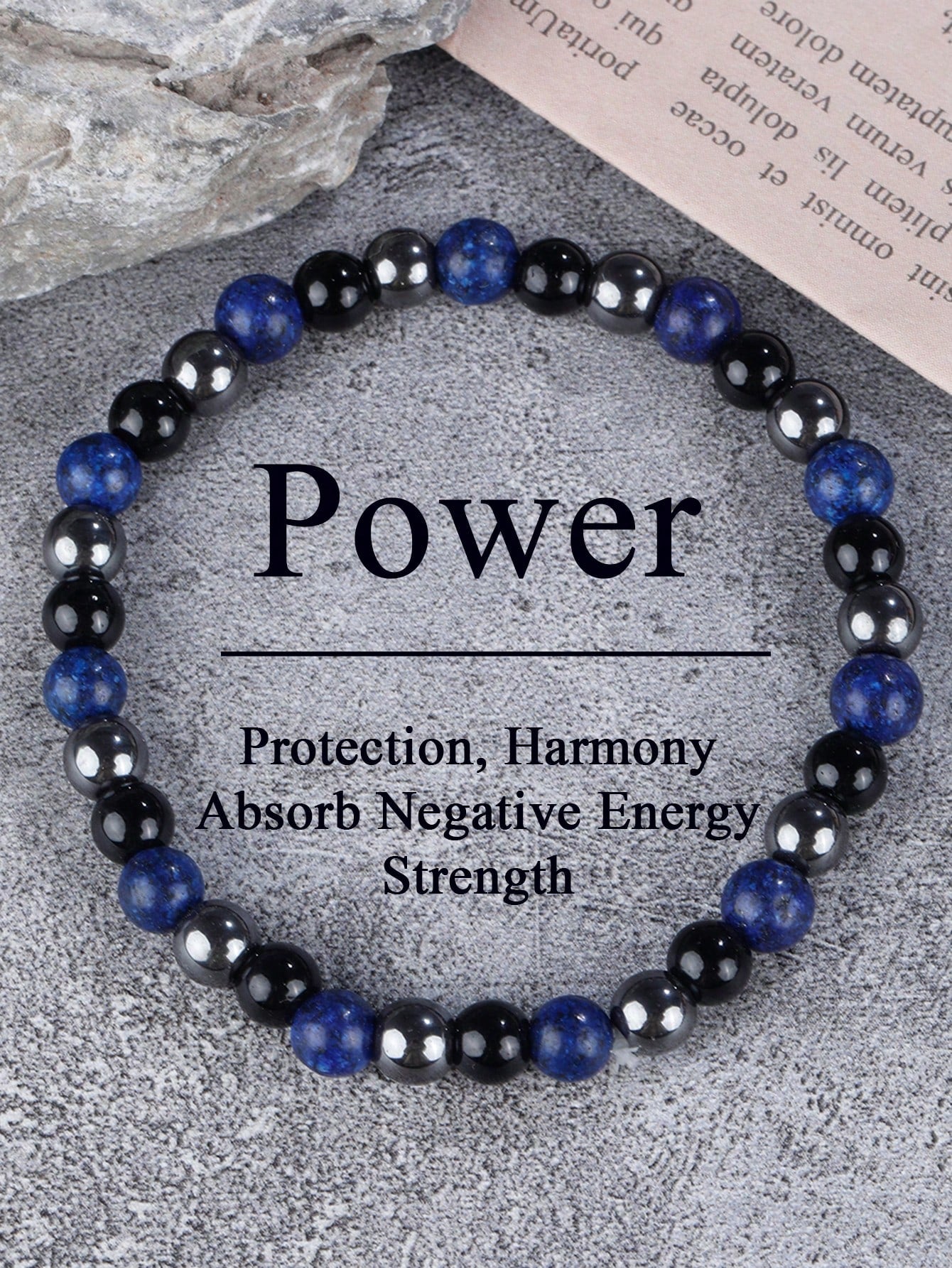 6mm Triple Protection Bracelet, Tiger Eye, Black Onyx & Black Tourmaline Beads, Abundance,Prosperity Powerful Protective Meditation Jewelry For Men