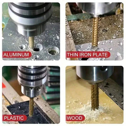 6pcs Multi-Function Step Drill Bit Set, Titanium Coated Cast Iron 4-20/12mm 3-12mm 3 6 8mm Multi-Size, One-Step Expansion Drilling, Suitable For Metal Plate, Wood, Plastic Drilling, Woodworking Instal