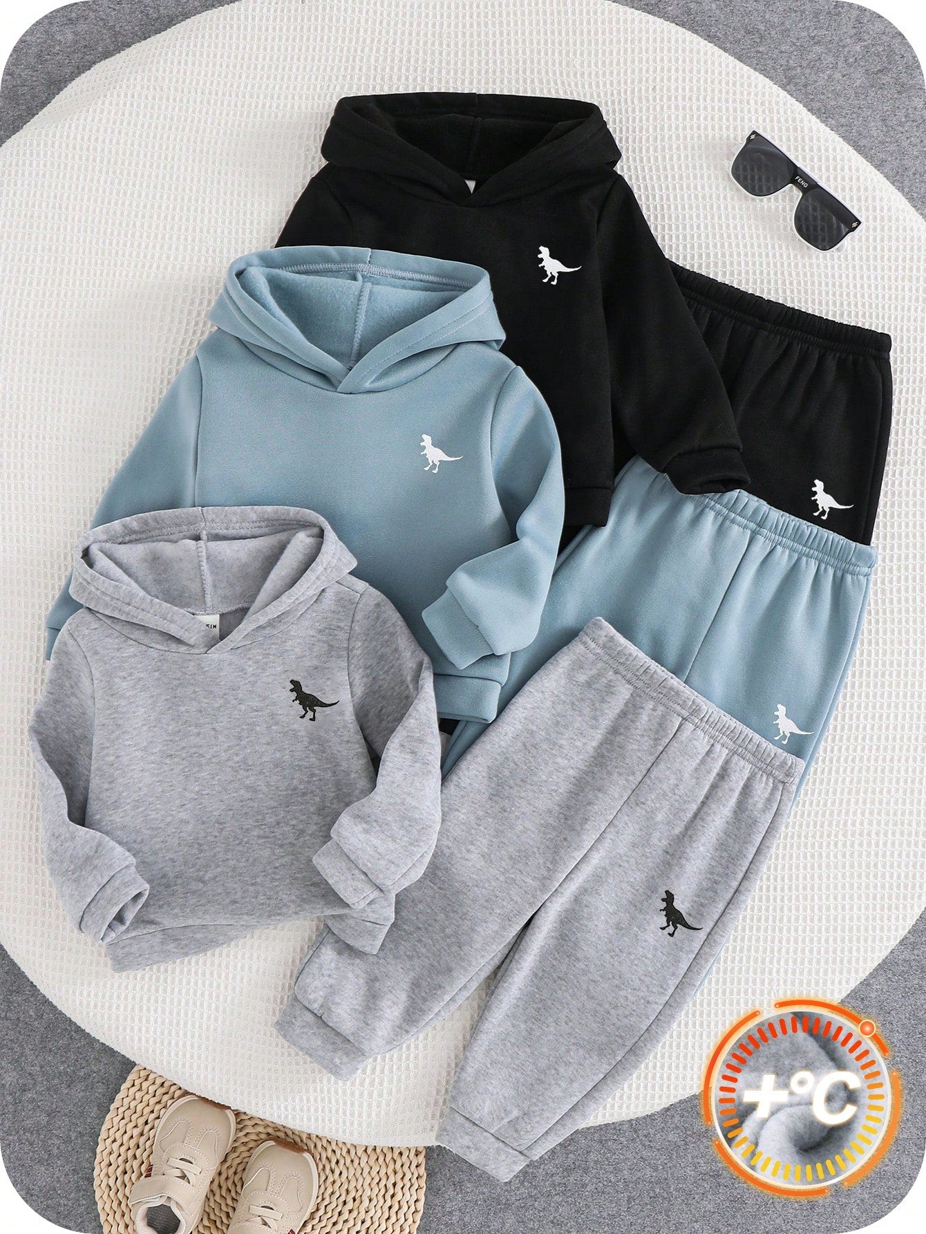 6pcs/Set Baby Boy/Girl Cute Blue Autumn Evening Casual Sports Tracksuit,Knit Letter Print Hoodie And Jogger Pants Set,Unisex Clothes For Winter