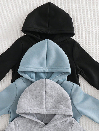 6pcs/Set Baby Boy/Girl Cute Blue Autumn Evening Casual Sports Tracksuit,Knit Letter Print Hoodie And Jogger Pants Set,Unisex Clothes For Winter
