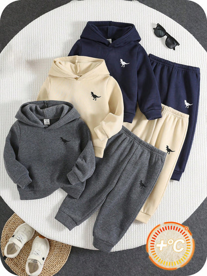 6pcs/Set Baby Boy/Girl Cute Blue Autumn Evening Casual Sports Tracksuit,Knit Letter Print Hoodie And Jogger Pants Set,Unisex Clothes For Winter