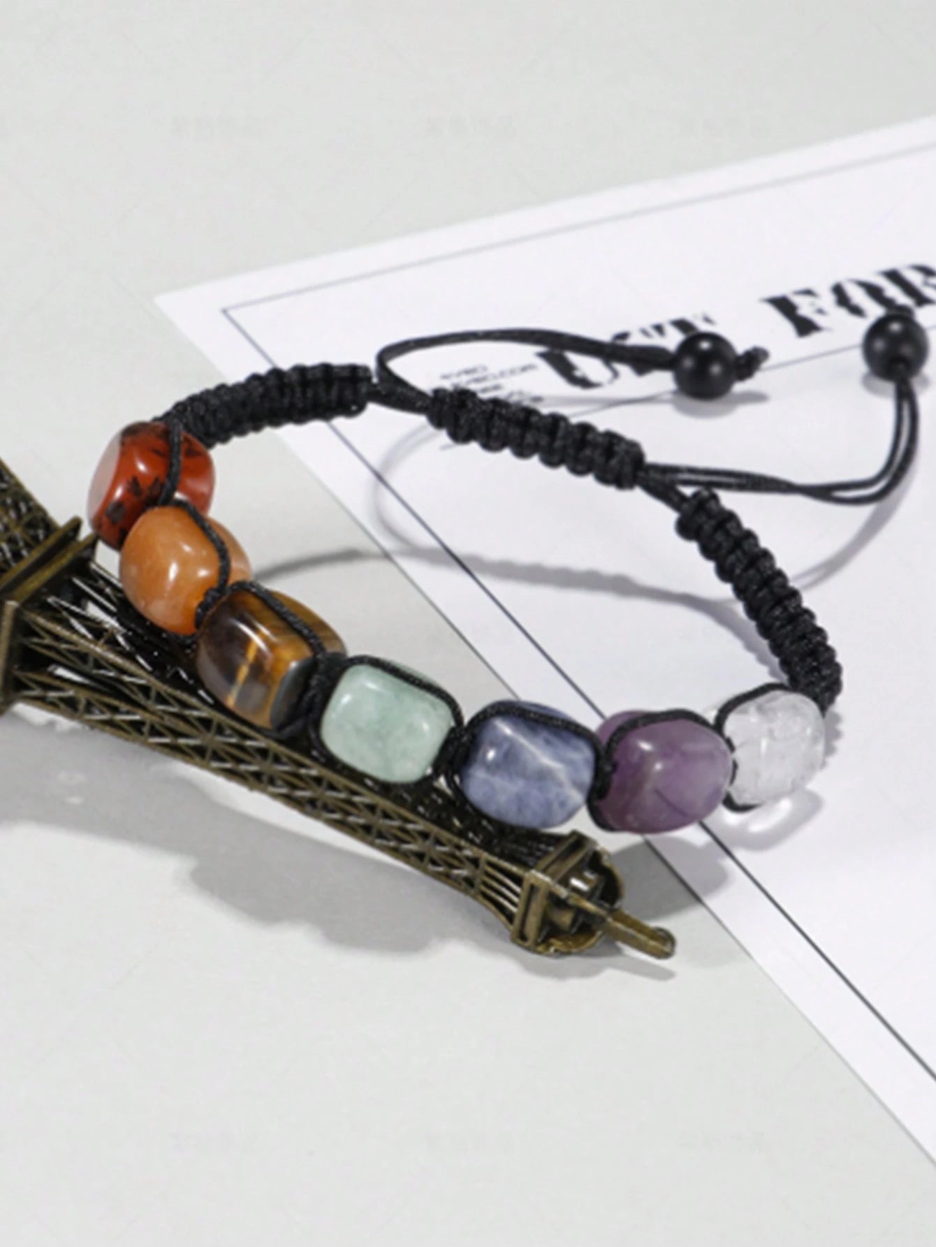 7 Chakra Healing Crystal Bracelet Natural Gemstone Braided Rope Yoga Bracelet For Men Reiki Spiritual Jewelry Positive Energy Gift