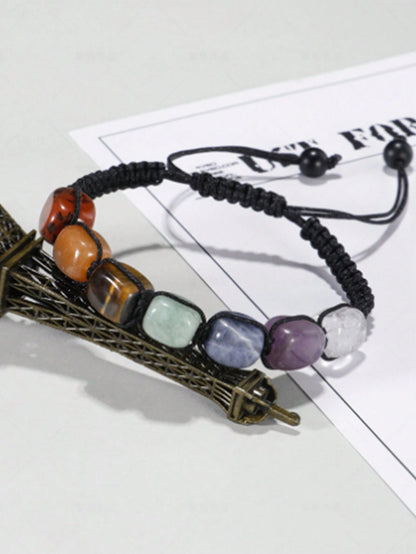 7 Chakra Healing Crystal Bracelet Natural Gemstone Braided Rope Yoga Bracelet For Men Reiki Spiritual Jewelry Positive Energy Gift