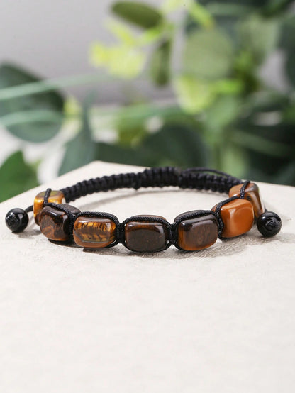 7 Chakra Healing Crystal Bracelet Natural Gemstone Braided Rope Yoga Bracelet For Men Reiki Spiritual Jewelry Positive Energy Gift