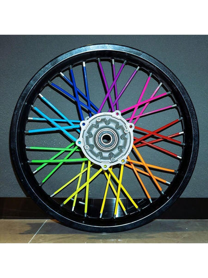 72pcs Motorcycle/ATV/Bicycle Spokes Cover Wheel Protection Set Colorful Motorcycle/Bike Rim Strips