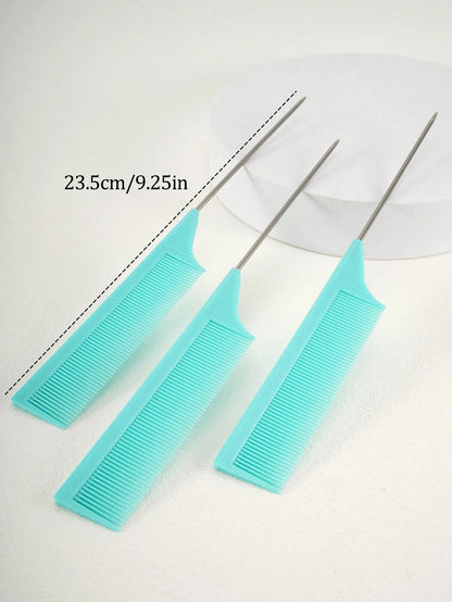8/4/1pc Professional Point-Tailed Comb Pin-Tailed Comb Rat-Tailed Comb Parting Comb Stainless Steel Tail Comb Anti-Static Hairbrush: Multi-Functional Comb For Normal Hair For Combing Out Tangles Hair