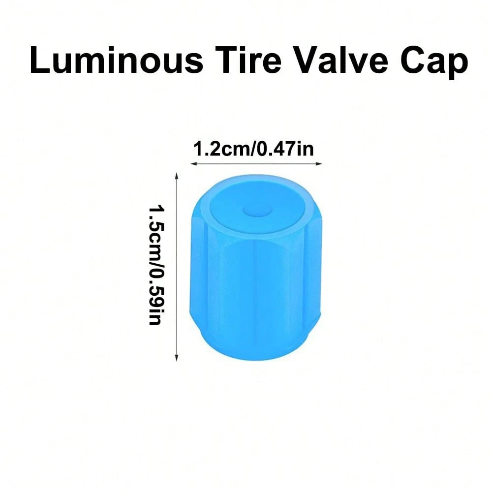 8/4pcs Glow In The Dark Tire Valve Caps, Luminous Valve Stem Caps, Durable & Lightweight, Fits Cars, Motorcycles, Bicycles, Easy To Install (The More Sunlight Absorbed, The Brighter)