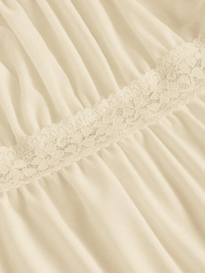 95% Cotton Women's White Lace Summer Square Neck Puff Sleeve Tie Front Tee,Modest Vacation Y2K Retro Vintage Style Sweet Date Casual Home Wear