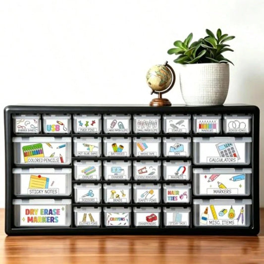 96 Pcs 12 Sheets Teacher Toolbox Labels Classroom Tool Box Storage Stickers School Classroom Supplies Labels Decor For Back To School Teacher Supplies Organization