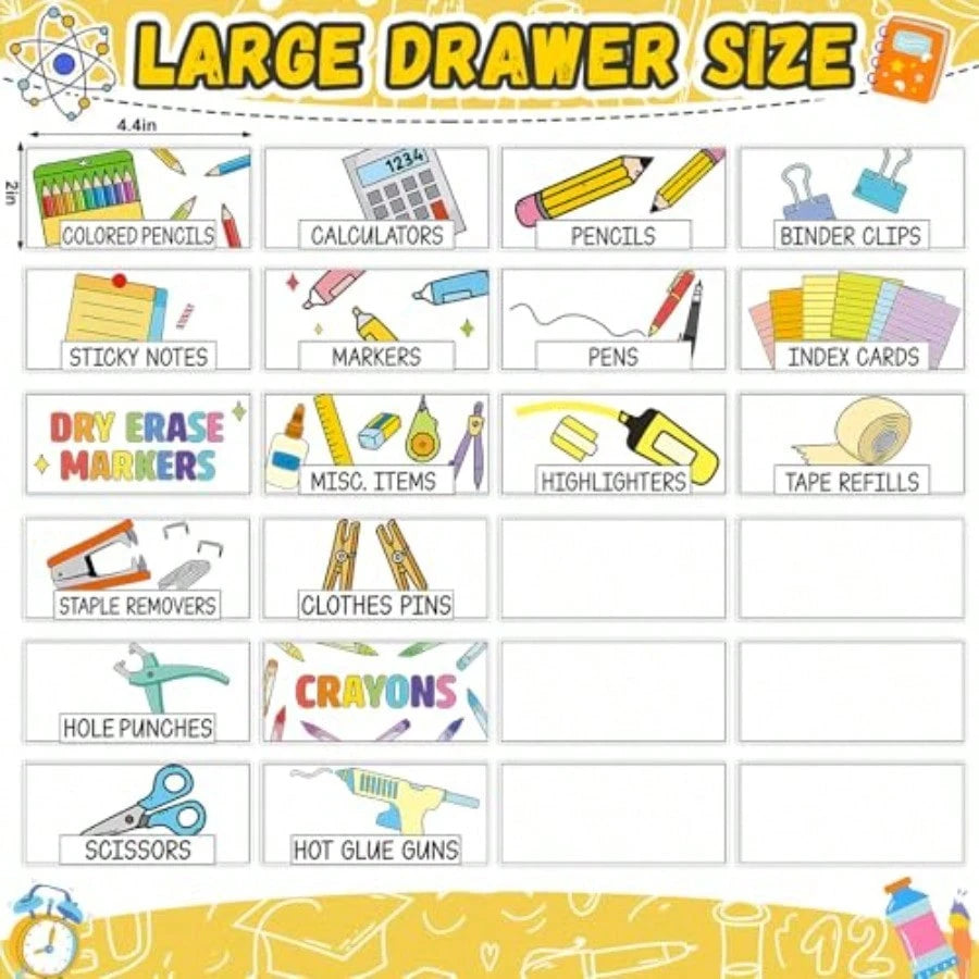 96 Pcs 12 Sheets Teacher Toolbox Labels Classroom Tool Box Storage Stickers School Classroom Supplies Labels Decor For Back To School Teacher Supplies Organization
