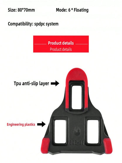 A Pair Road Bike Pedal Cleat SPD SL Bicycle Pedals Plate Clip Self-Locking Plate Float Pedal Cleats Cycling Shoes Bicycle Accessories
