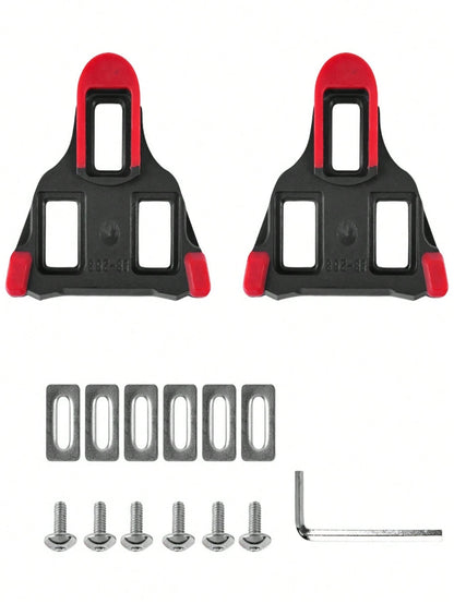 A Pair Road Bike Pedal Cleat SPD SL Bicycle Pedals Plate Clip Self-Locking Plate Float Pedal Cleats Cycling Shoes Bicycle Accessories