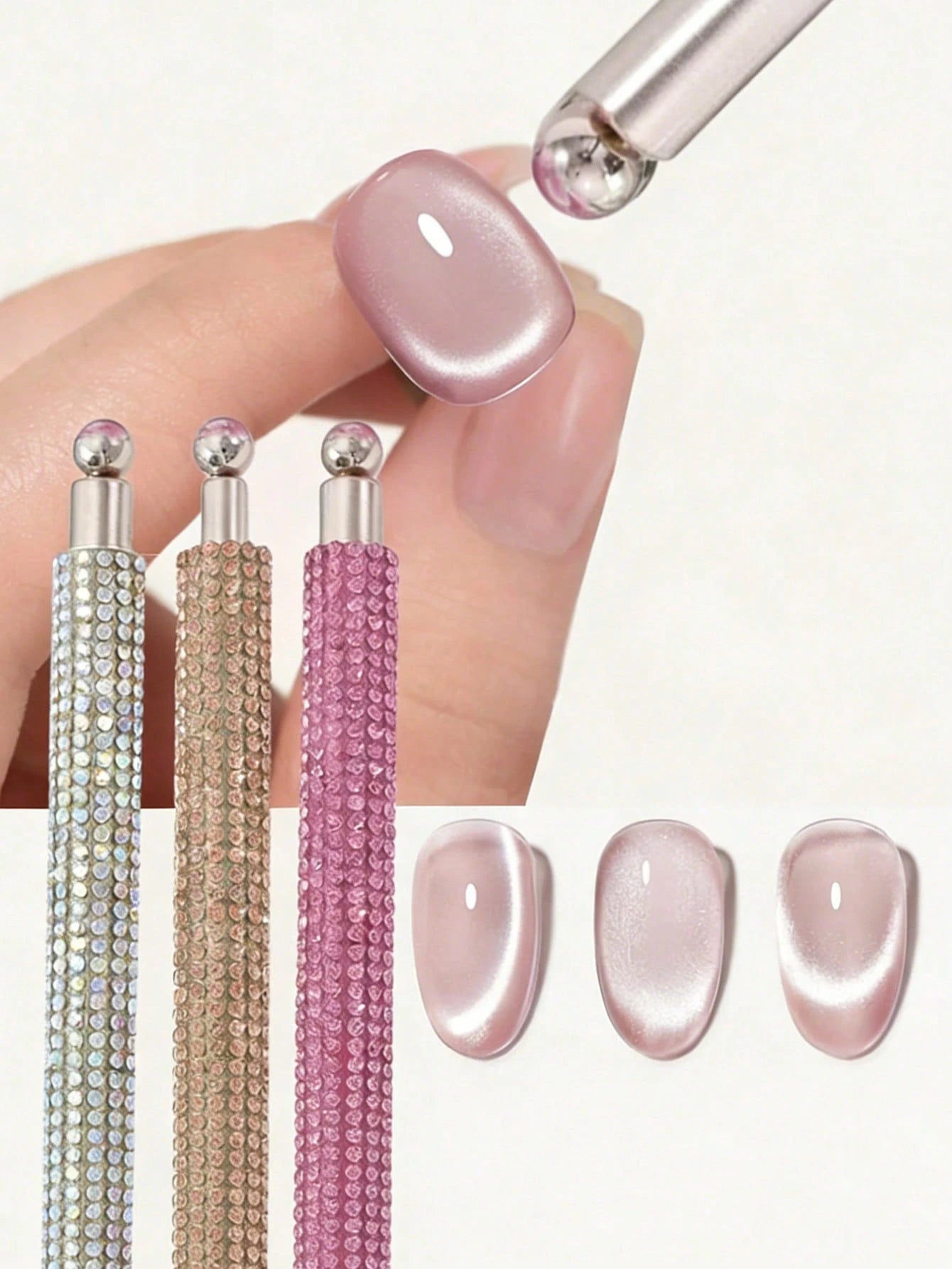 A Single-Pack Of Strong Versatile Magnetic Rods With Water Droplets, Suitable For Cat-Eye Nail Polish Gel Manicures, Double-Headed Magnetic Pen Magnetic Rods, And 3D Magnetic Nail Design Accessory Too