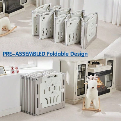 Adjustable Baby Playpen With 14/18/22 Panels – Foldable Kids Activity Centre, Portable Safety Play Yard For Indoor And Outdoor Use