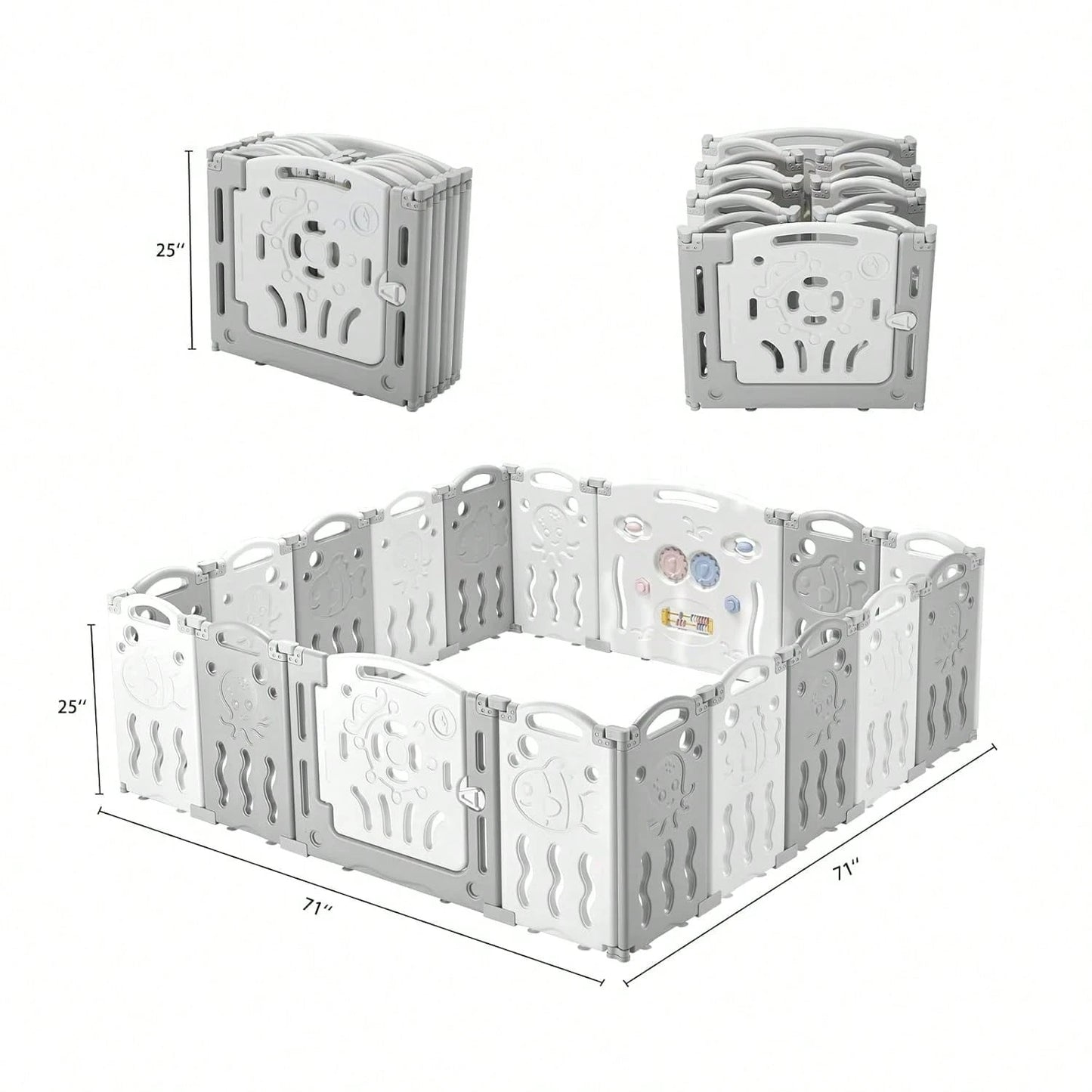 Adjustable Baby Playpen With 14/18/22 Panels – Foldable Kids Activity Centre, Portable Safety Play Yard For Indoor And Outdoor Use
