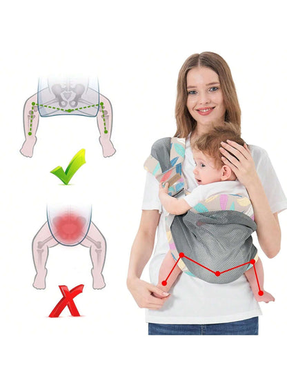 Adjustable One Shoulder Baby Carrier For Infant, Lightweight Breathable Mesh Baby Hip Carrier Portable Baby Carrier Sling For Newborn To Toddler