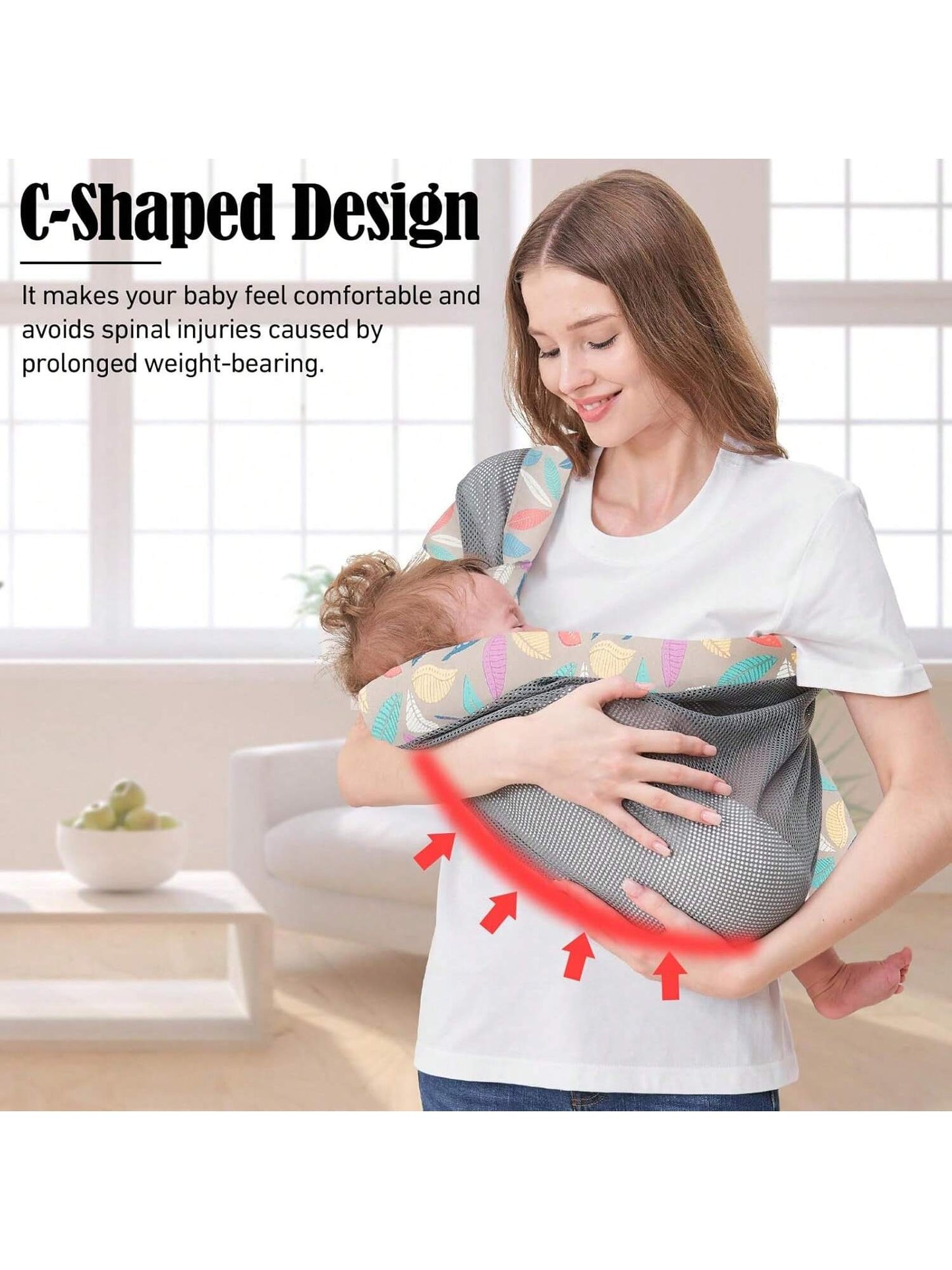 Adjustable One Shoulder Baby Carrier For Infant, Lightweight Breathable Mesh Baby Hip Carrier Portable Baby Carrier Sling For Newborn To Toddler