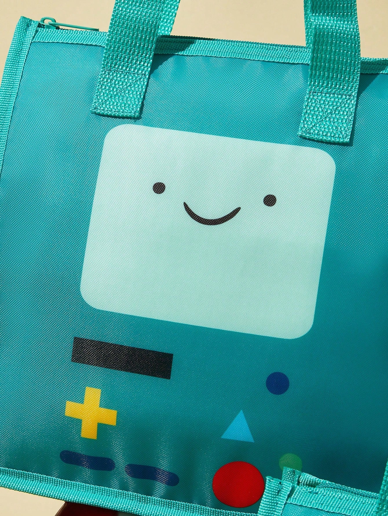 ADVENTURE TIME X 1 Cartoon Character Printed Thermal Insulation Lunch Bag, Which Can Be Kept Warm Or Cold, Picnic Bag, Large Capacity, Can Hold Lunch Boxes And Drinks, Suitable For Picnic, Campi