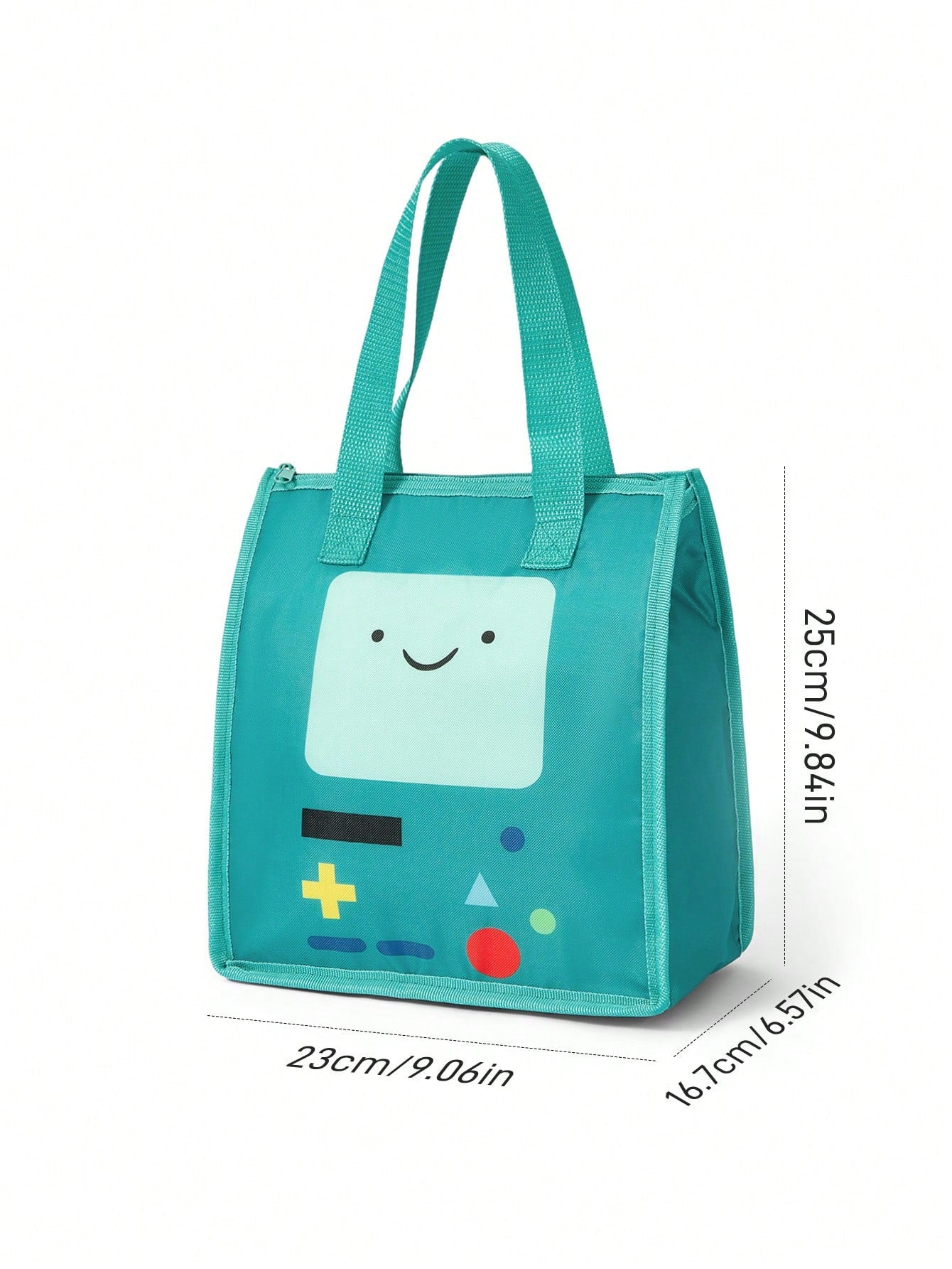 ADVENTURE TIME X 1 Cartoon Character Printed Thermal Insulation Lunch Bag, Which Can Be Kept Warm Or Cold, Picnic Bag, Large Capacity, Can Hold Lunch Boxes And Drinks, Suitable For Picnic, Campi