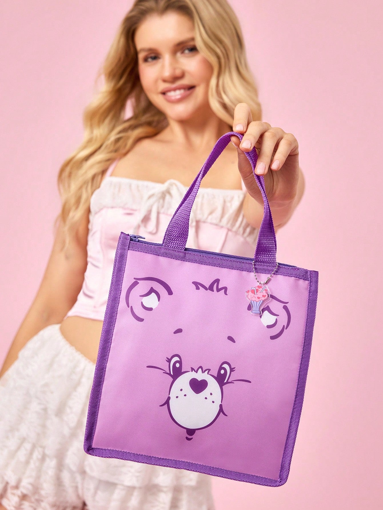 ADVENTURE TIME X 1 Cartoon Character Printed Thermal Insulation Lunch Bag, Which Can Be Kept Warm Or Cold, Picnic Bag, Large Capacity, Can Hold Lunch Boxes And Drinks, Suitable For Picnic, Campi