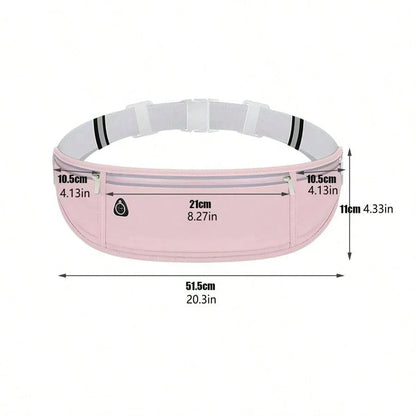 AiScrofa Slim Running Belt For Phone 6.8'', Ultra Light Running Belts For Women/Men, Zipper Waterproof Running Waist Pack, Reflective Running Fanny Pack With 3 Separate Pouch