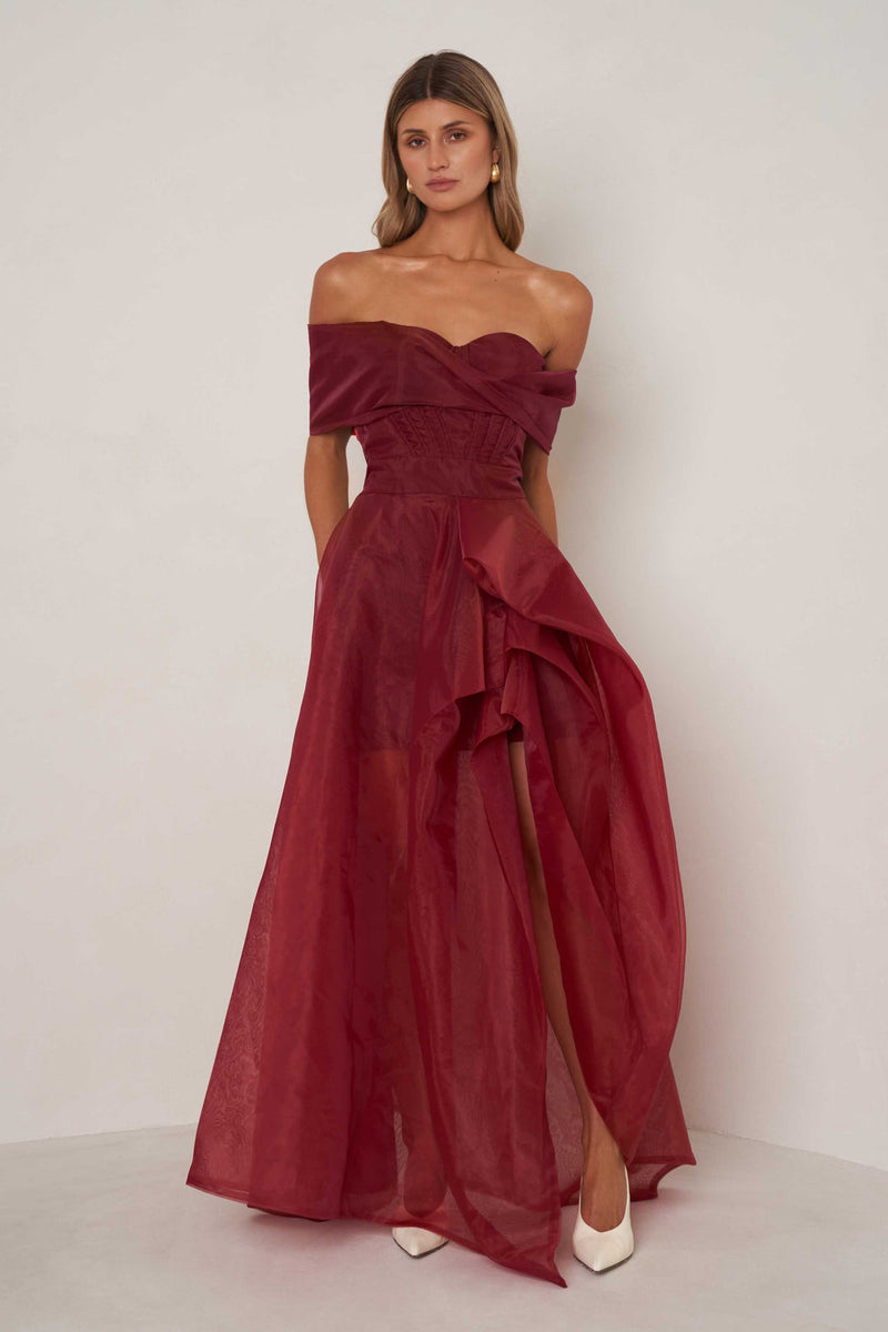 Alice Dress - Cranberry Red - SHOPJAUS - JAUS