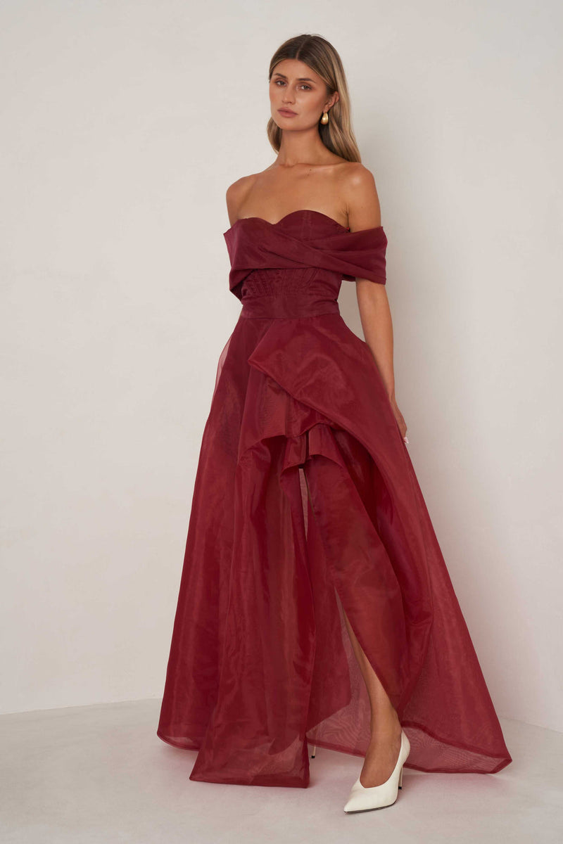 Alice Dress - Cranberry Red - SHOPJAUS - JAUS