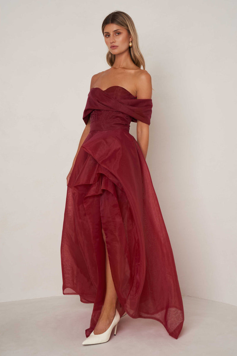Alice Dress - Cranberry Red - SHOPJAUS - JAUS
