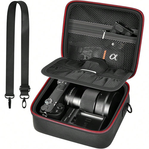 ALKOO Camera Case For Alpha ZV-E10 Alpha A6400/ A6700/ A6100/ A6000/ A6600/ A6500 Mirrorless Digital Camera, Travel Bag With A Shoulder Strap(Box Only)