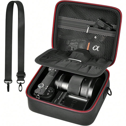 ALKOO Camera Case For Alpha ZV-E10 Alpha A6400/ A6700/ A6100/ A6000/ A6600/ A6500 Mirrorless Digital Camera, Travel Bag With A Shoulder Strap(Box Only)