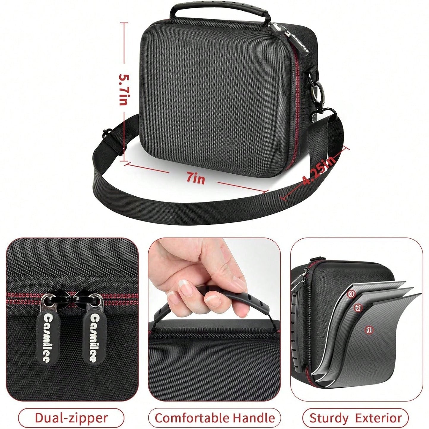 ALKOO Camera Case For Alpha ZV-E10 Alpha A6400/ A6700/ A6100/ A6000/ A6600/ A6500 Mirrorless Digital Camera, Travel Bag With A Shoulder Strap(Box Only)