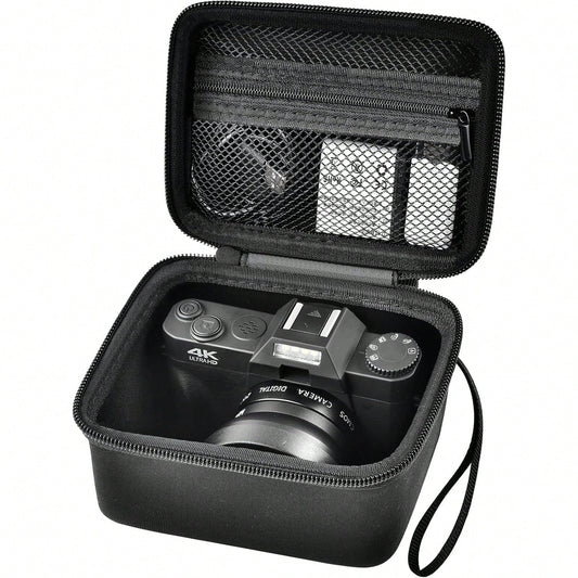 ALKOO Vlogging Camera Case Compatible With Duluvulu TEBNGIHNM Zheozeig Oiadek 4K Digital Camera Travel Storage Bag For Lens Cable Accessories Gear Case Only