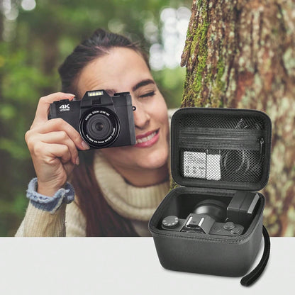 ALKOO Vlogging Camera Case Compatible With Duluvulu TEBNGIHNM Zheozeig Oiadek 4K Digital Camera Travel Storage Bag For Lens Cable Accessories Gear Case Only