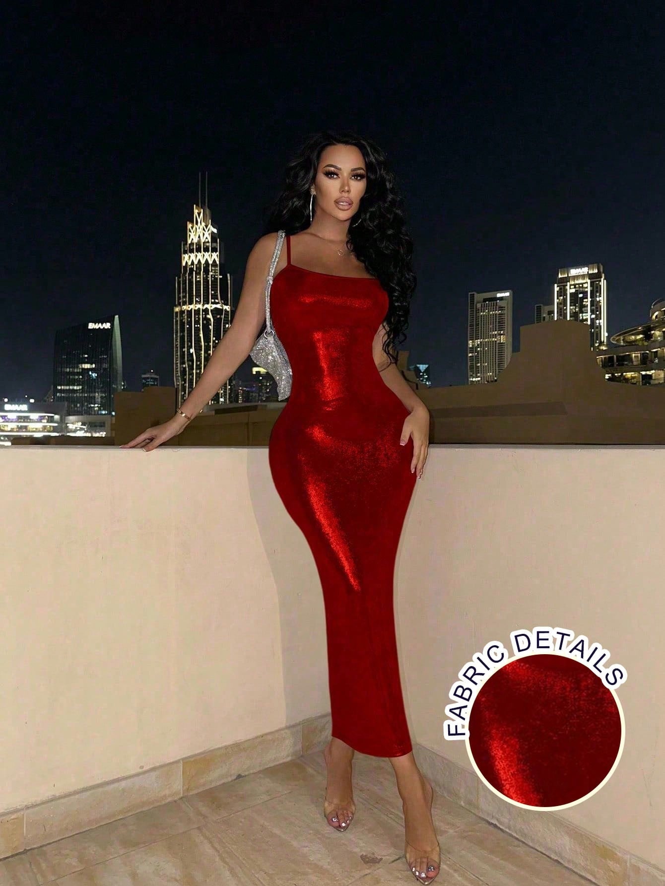Allurite Sexy Slim Fit Strappy Dress Maxi Women Outfit