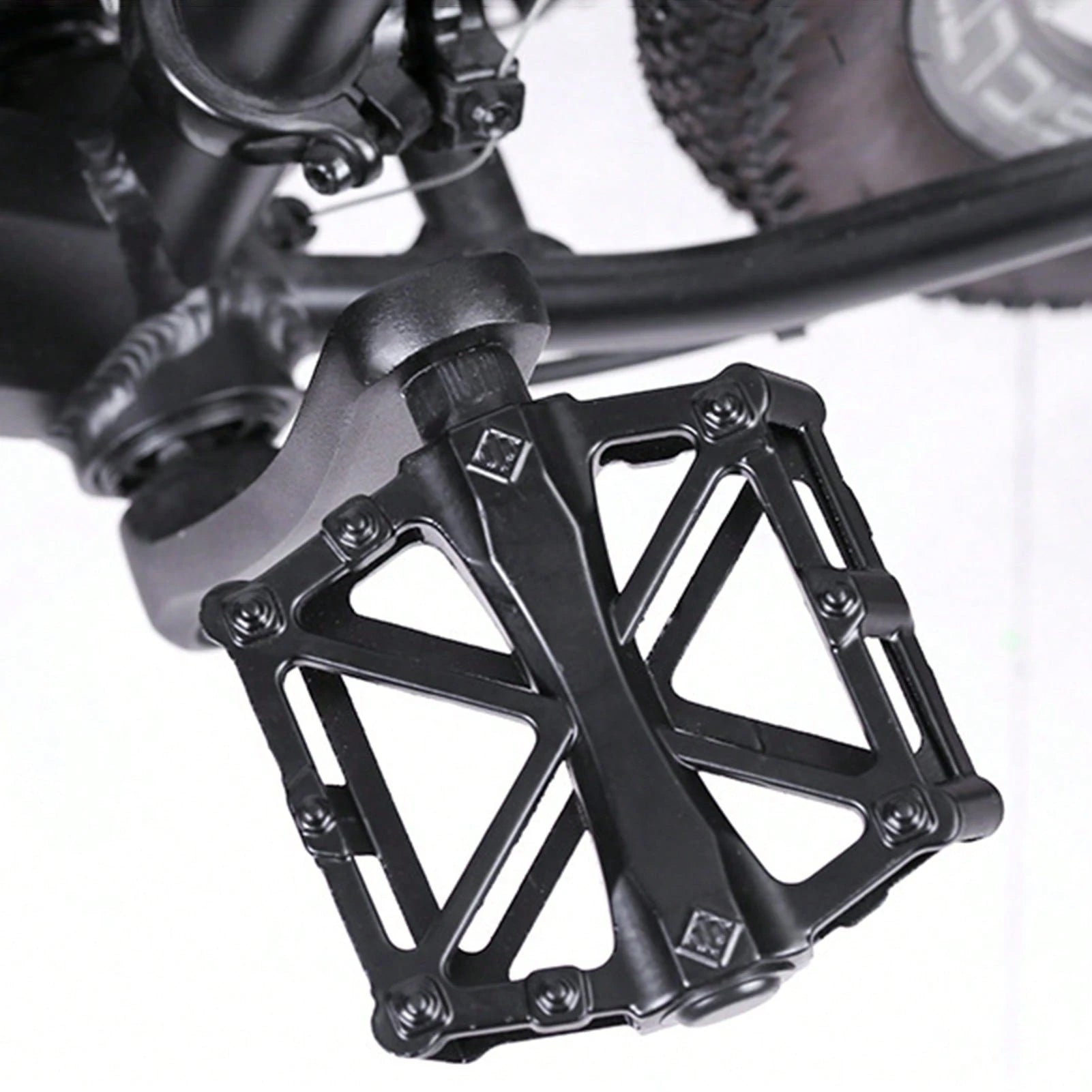 Aluminum X-Shaped Mountain Bike Pedals, Non-Slip Durable Platform Bicycle Foot Pedals For Most Adult Mountain & Road Bikes